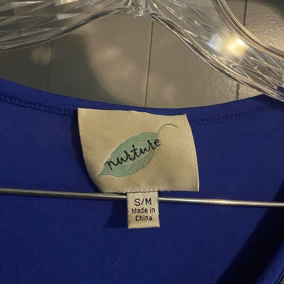 Nurture Blue /Embroidery top super stretchy. - Picture 2 of 4